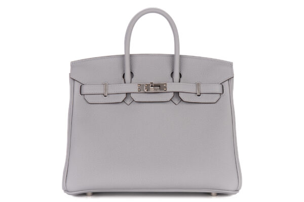 Hermès Birkin 25 Gris Pantin Togo Palladium Hardware