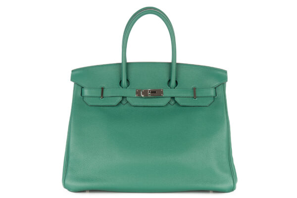 Hermès Birkin 35 Vert Vertigo Evercolour Palladium Hardware